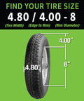 Heavy Duty Self Sealing Inner Tube With Preloaded Sealant For Wheelbarrows, Lawn Mowers, Trailers, Tractors, Golf Carts