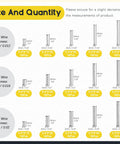 Front view of Mardatt stainless steel compression spring kit: 15 sizes, 4–6 mm OD, 10–50 mm length, 0.3–0.5 mm wire.