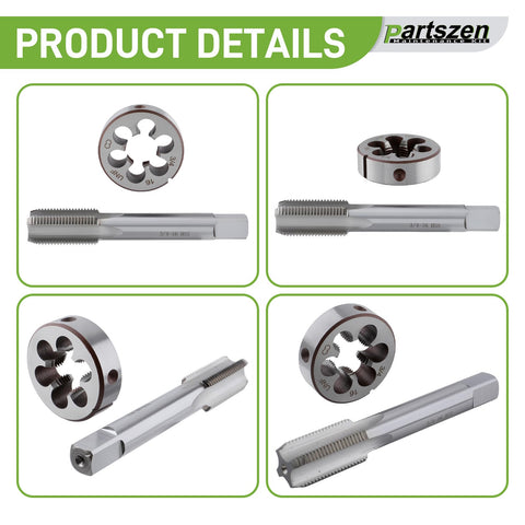 3/4 Inch 16 TPI Right Hand Thread Tap And Die Set UNF HSS High Speed Steel for metalworking projects