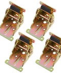 Four pack of foldable small hinges for exterior doors and folding shelves, self locking iron door springs with elegant design.
