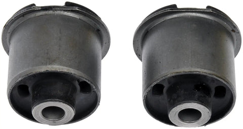 Front Upper Suspension Control Arm Bushing Kit 535-691 Direct Replacement For OE Specs, pair of black cast metal bushings