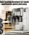 8 Pcs Mini Adhesive Caster Wheels 1/2 Inch Self Adhesive Swivel Casters for appliances and small furniture under coffee machine