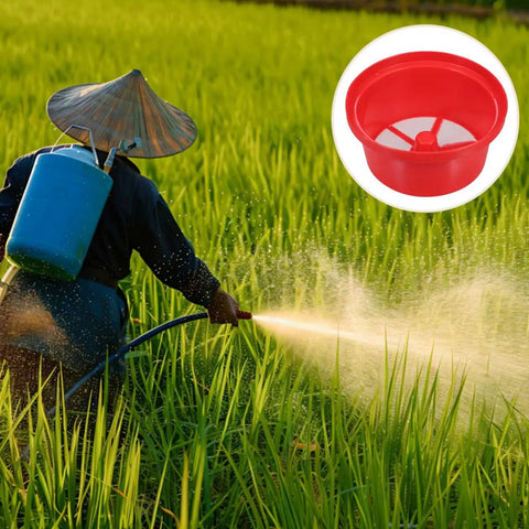 Backpack Sprayer Replacement Filter, 5.7 Inch Fine Mesh Strainer in use, ensuring uniform spray and crop coverage.