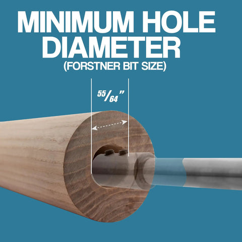 Heavy Duty 10 Inch Forstner Bit Extension With Three Eighths Inch Shank Adds Eight And A Half Inch Deep Reach For Woodworking Furniture