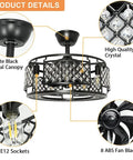 Industrial Matte Black 18 Inch Ceiling Fan With Remote And Lights Flush Mount Kitchen Ceiling Fan 3 Speeds And 4 Hour Timer