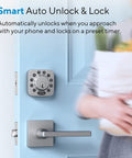 Five In One WiFi Smart Lock With Door Sensor For Front Door Keyless Entry App Remote Bluetooth Keypad And Auto Unlock