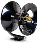 Retractable Air Hose Reel With Hand Crank Built Tough Three Eighths Inch By Fifty Feet 300 PSI 20 Bar Heavy Duty Steel Construction