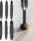 Six Piece Damaged Screw Extractor Tool Set For Stripped Screws Bolts And Nuts Easy Removal With High Speed Steel Bits