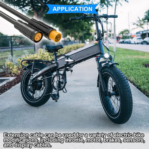 Waterproof 2 Pin Ebike Extension Cable Set 20cm Male And Female Plugs With 20 Heat Shrink Tubes Plug And Play Ready For Electric Bike Lights Throttle Ebrake And DIY Bike Projects