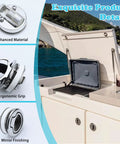Lockable boat slam latch with lift handle; flush deck hatch, marine-grade stainless steel, 2" size (pack of 2)