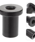Five Piece Track Spacer Set For Sliding Barn Door Hardware, black steel spacers for easy install and smooth door operation.