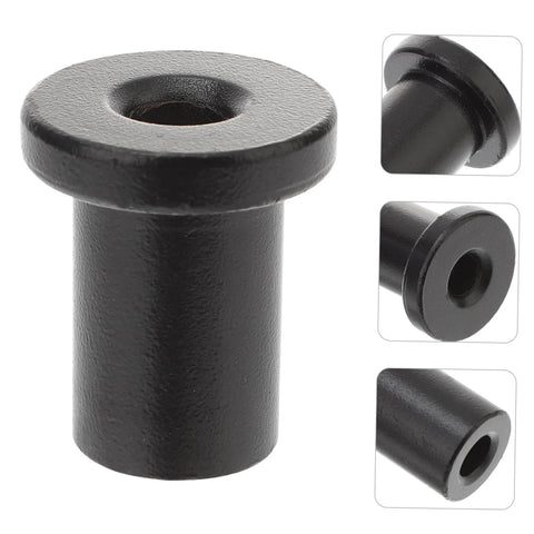 Five Piece Track Spacer Set For Sliding Barn Door Hardware, black steel spacers for easy install and smooth door operation.