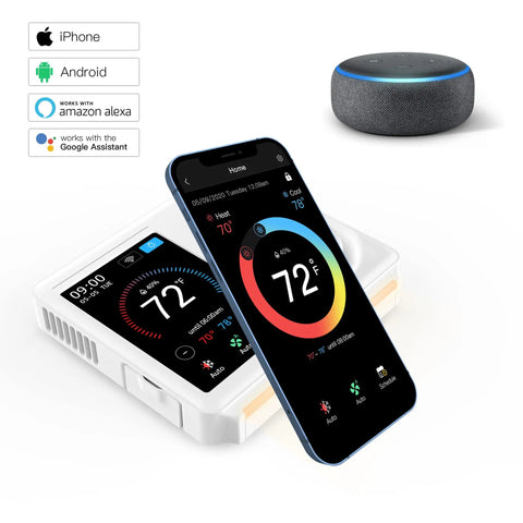 Smart Wi Fi Thermostat With 7 Day Scheduling And 8 Period Programmable Fifth Generation Works With Alexa And Google Assistant App Control