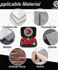 Diamond Core Drill Bit Set 11pc for Porcelain Ceramic Tile Marble Granite, image showing bits with applicable materials like stone and tile.