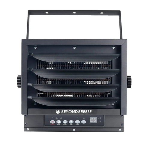 Front view of Garage Heater 7500 Watt Digital Ceiling Mount With Full Function Remote 240 Volt Hardwired Heater And 12 Hour Timer