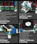 USB Load Tester For Real World Testing No Fluff Electronic Load Resistor Module 25W LD25 USB Type C Interface Discharge Adjustable Current 0.25A To 4A With Smart Temperature Control And Cooling Fan, PCB with display