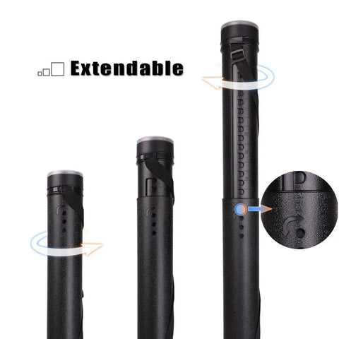 Bulletproof Extendable Poster Storage Tube With Quick Grip Straps And Easy Peasy Adjust From 24 To 40 Inches For Blueprints Artwork Maps And Rolled Posters In Matte Black Case