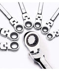 Ratchet Spanner Set 12 Piece Car Repair Tool Kit With Easy Grip Wrenches, Socket Tools For Garage And Home, Rust Resistant Chrome Plated