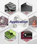 Applications of Gunmetal Black M5 Leather Chicago Screws Set for belts, purses, jeans, satchels, ledgers, and folders.