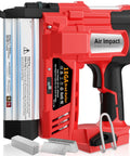 Cordless Brad Nailer And 2 In 1 Electric Staple Gun For Quick Trim Work And Finish Carpentry Battery Powered 18 Gauge Combo Tool with fasteners.