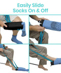Sock Aid Easy On Easy Off Assist And Remover For Daily Living Helper With Patented Design No Bends Required No Sweat So Socks Go On And Off With Ease For Limited Mobility Recovery Seniors And Caregivers; 47.2-inch strap