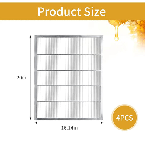 Heavy Duty Metal Queen Excluder For 10 Frame Beehives Galvanized Rustproof Beekeeping Tool With Precise 4mm Spacing size 20x16.14 inches