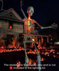 12 Ft Skeleton Lighting Kit With Remote LED, Three Lighting Modes Seven-Color Cycle, Single-Color Flash, Steady On Displayed
