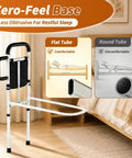 Sturdy Adjustable Bed Rail For Elderly And Limited Mobility With Non-Slip Handle, flat bottom tube comparison in bedroom