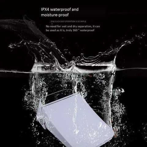 Heavy Duty Smart Bidet Toilet Seat With Stainless Steel Nozzle shown submerged in water, demonstrating IPX4 waterproof feature.