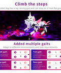Unicorn Inspired Dope Remote Control Robotic Kit With Voice Control App Control FPV 13DOF Programmable Bionic Pet Toy For Teens And Adults ESP32 Open Source Educational Project showing climbing and gait modes