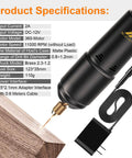 Pro Grade Electric Resin Drill Set with Pin Vise Mini Hand Drill Kit and 10 Pieces Twist Drill Bits 0.8 to 1.2 mm