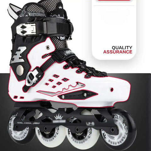 Carbon Fiber Inline Roller Skates For Adults And Teens Adjustable Single Row With Safety Ratchet Buckle And Laces Built For Comfort