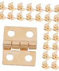 Tiny Brass Door Hinges 8x10mm Set Of 100 for Wooden Jewelry Boxes and Cabinets DIY Craft Projects with Vintage Style Hardware