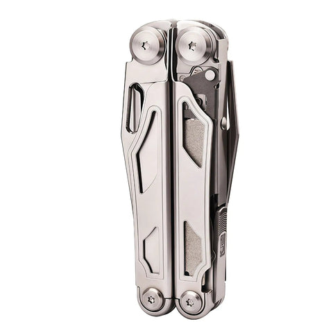 All In One 36 In 1 Multitool Pliers with 5Cr17 stainless steel, folded view, showing compact design for camping and repair
