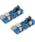 Two Plug And Play Dual USB 5V Buck Converter From 9V To 36V Input With Stable 5V Output Up To 6A, featuring USB ports.