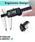 12 Inch Digital Caliper With Stainless Steel Body Large LCD Screen Auto Off Three Unit Readouts Inch Millimeter Fraction Conversion Vernier Caliper For DIY Pros In Metalworking Automotive And Jewelry Making