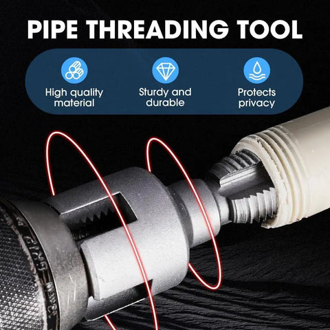 High-Durability Electric Pipe Threading Tool For PVC And Metal Pipes, featuring 1/2 inch and 3/4 inch carbon steel threading mechanism.