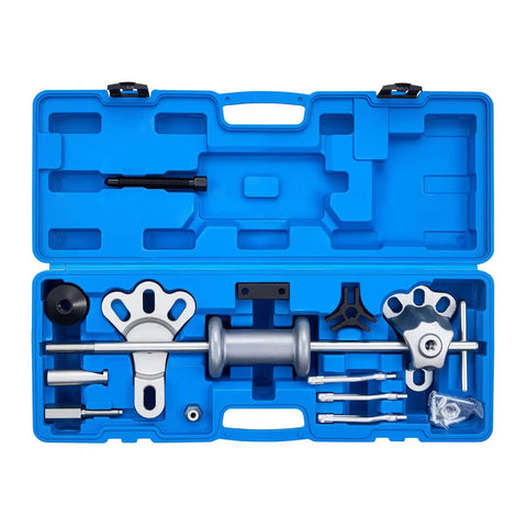 9-Way Slide Hammer Puller Set 15 Piece Car Repair Toolkit For Front Wheel Hubs And Rear Axle Bearings Gears And Pulleys