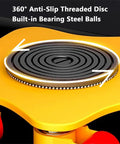 360° anti-slip threaded disc on Heavy Duty Machine Mover Dolly With 360 Degree Swivel Equipment Skates for optimal stability.