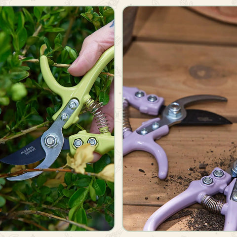 Lightweight Hand Pruners And Pruning Shears With Easy Lock For Garden Gear with bypass carbon steel blade in use
