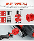 Installation steps for Winch Stopper For ATVs, UTVs, Trucks And SUVs - Rubber Rope Saver with included screws and Allen wrench