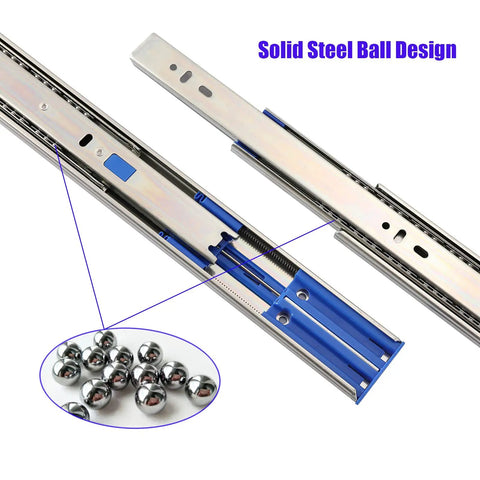 Beefy Soft Close Drawer Slides 14 Inch Full Extension 100 Lb Capacity 10 Pairs Side Mount Rails With Screws