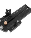 Slim Aluminum Alloy Sliding Tenon Jig for Precise Narrow Strip Cuts with adjustable rulers and knobs for table saws