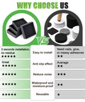 Comparison chart of Heavy Duty Non Slip Furniture Pads 2 By 2 Black Rubber Cups Set Of 4 No Adhesive Floor Protectors.