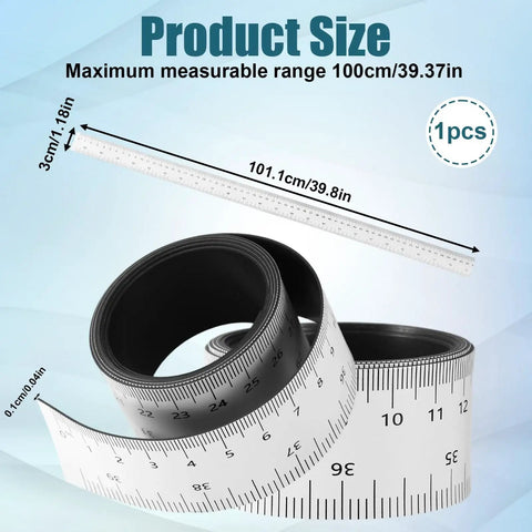 Durable Flexible Magnetic Measuring Tape 39.37 Inch With Inches And Centimeters Dual Units for classroom and workshop use