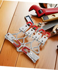 Six Piece Quick Release Toggle Clamp Set for freezer doors, smoker lids, and trunks with adjustable red handles on a table