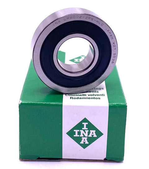 Heavy Duty Lr6002 Track Roller Bearing With Double Sealed Rubber Caps And Spherical Outer Diameter 15X35X9MM For Gritty Job Sites Offering Slick Rollers And No Sweat Operation All Day Long
