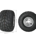 Beefed Up Rear Live Axle Kit With 5 Inch Wheel Assembly, 428 Sprocket Hub And Brake Caliper, 11x7.10-5 Tires close-up view