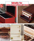 Image showing 8pcs 8mm Hidden Brass Barrel Hinges Kit With 8mm Drill Bit, Depth Stop Collar And Hex Wrench for various wooden boxes.