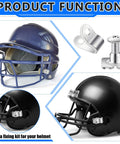 32 Piece Helmet Repair Kit with R Clips, Screws, Nuts and Rubber Gaskets for football, hockey, and baseball gear display.